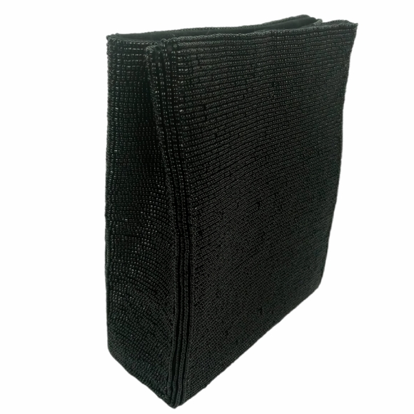 Talbots Black Beaded Purse Beaded Bag - Picture 4 of 7